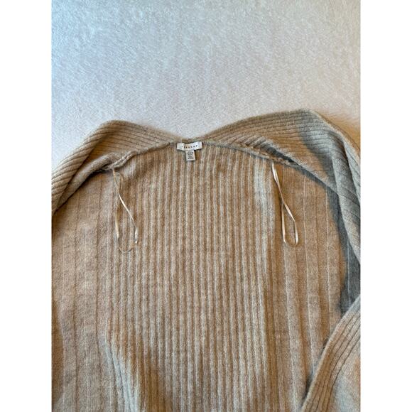 Topshop Womens Tan Oversized Long Cardigan Size Small Open Front Grandma Core - Picture 5 of 10